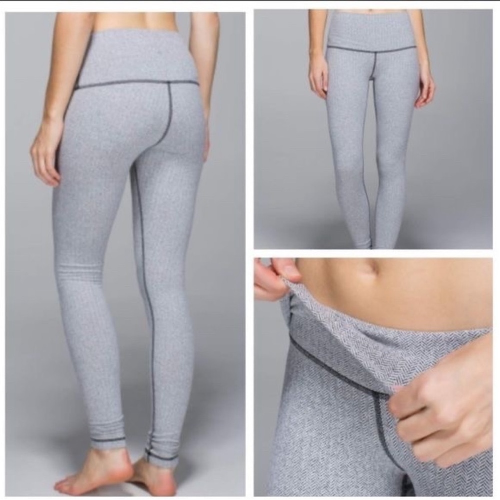 LULULEMON Grey Herringbone Align Leggings size 2